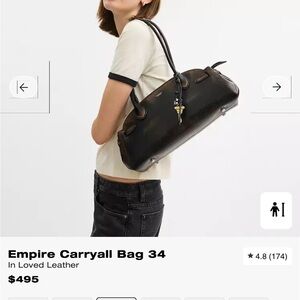 Coach Empire Carryall Bag 34 in Black Leather